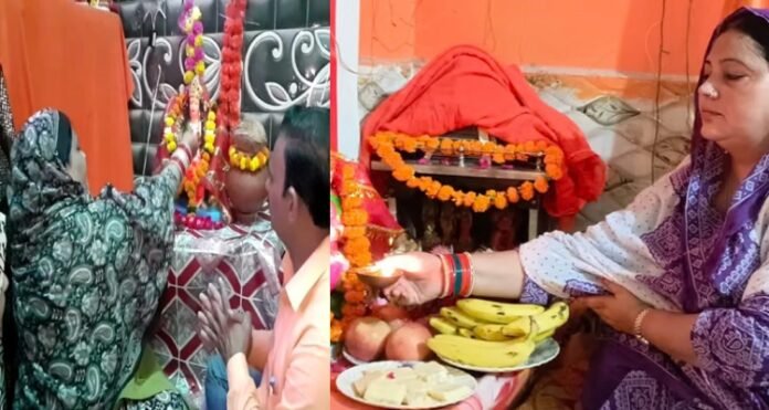 मुस्लिम नेत्री ने की कलश स्थापना