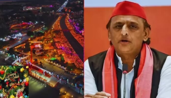 लखनऊ में पत्रकारों से बात